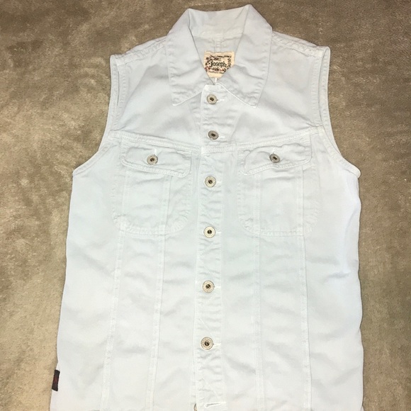 Designer Joseph Paris France SM denim vest top - Picture 1 of 8